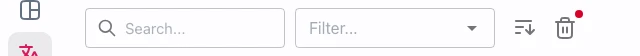 Translations toolbar with trash icon badge